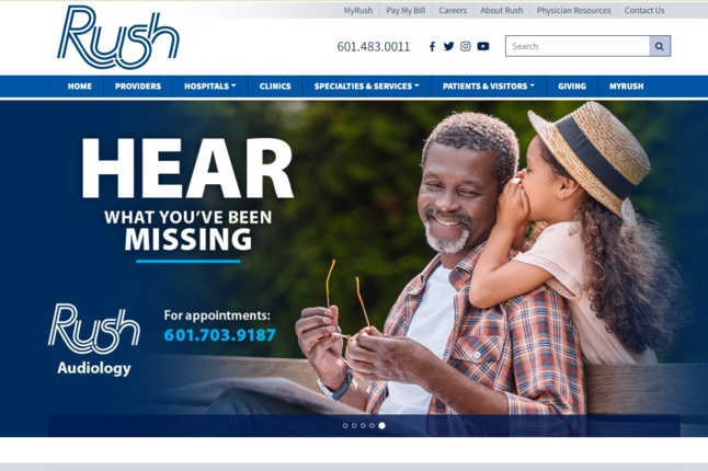 Rush Health Systems Website